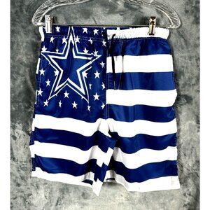 Mens USA Shorts Stars & Stripes Navy Blue & White Medium Swim Trunks Casual